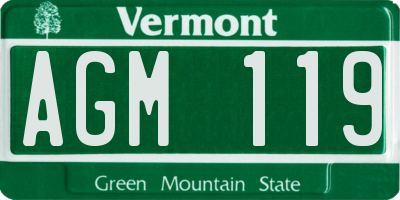 VT license plate AGM119