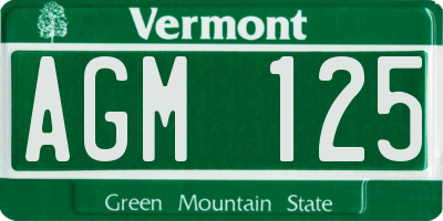 VT license plate AGM125