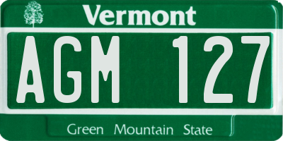 VT license plate AGM127
