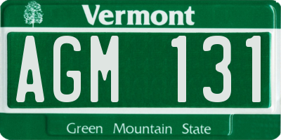 VT license plate AGM131