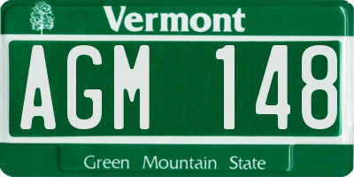 VT license plate AGM148