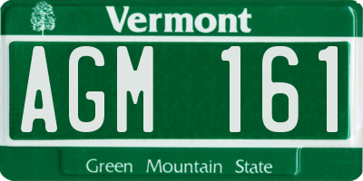 VT license plate AGM161