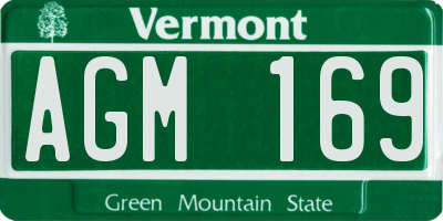 VT license plate AGM169