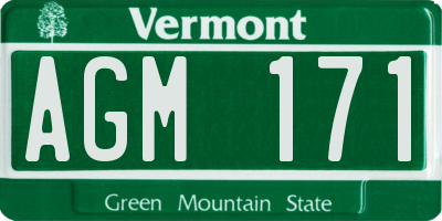VT license plate AGM171