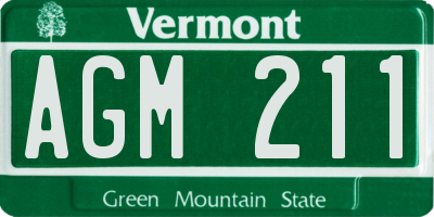 VT license plate AGM211