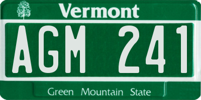 VT license plate AGM241