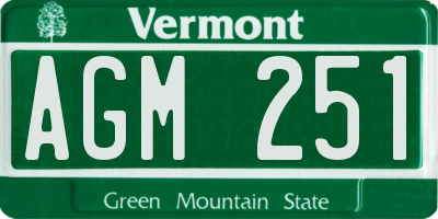 VT license plate AGM251
