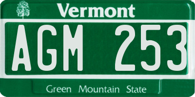 VT license plate AGM253
