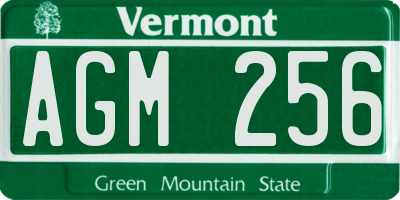 VT license plate AGM256