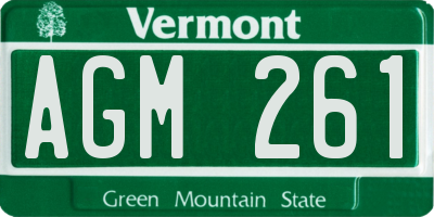 VT license plate AGM261