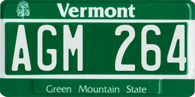VT license plate AGM264