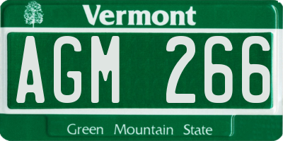 VT license plate AGM266
