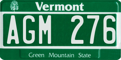 VT license plate AGM276