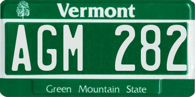 VT license plate AGM282