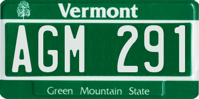 VT license plate AGM291