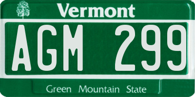 VT license plate AGM299