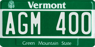 VT license plate AGM400