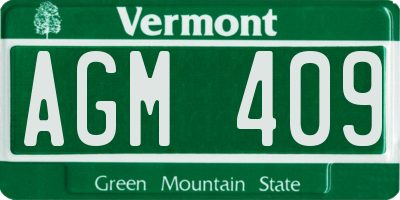 VT license plate AGM409