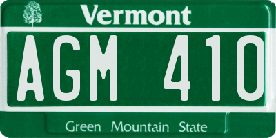 VT license plate AGM410