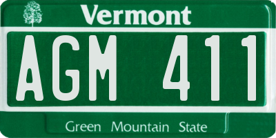 VT license plate AGM411