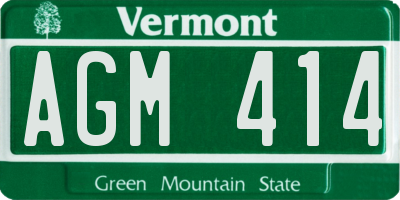 VT license plate AGM414