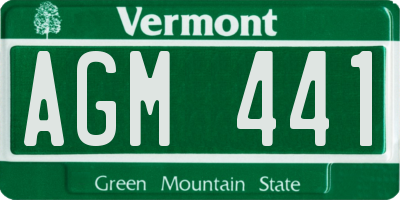 VT license plate AGM441