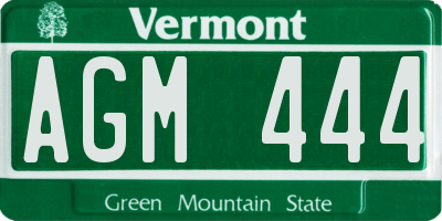 VT license plate AGM444