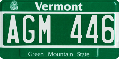 VT license plate AGM446