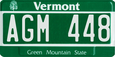 VT license plate AGM448