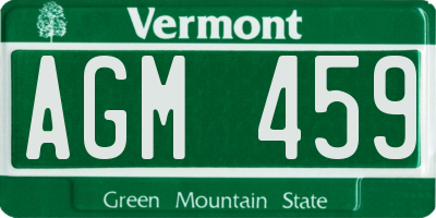 VT license plate AGM459