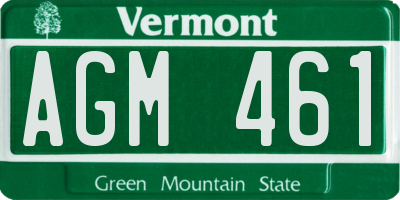 VT license plate AGM461