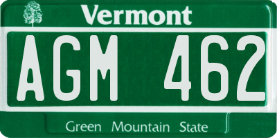 VT license plate AGM462