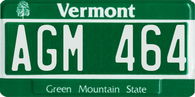 VT license plate AGM464