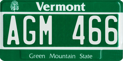 VT license plate AGM466