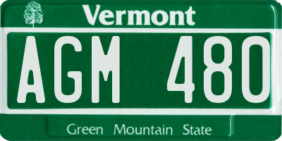 VT license plate AGM480