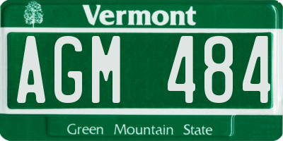 VT license plate AGM484