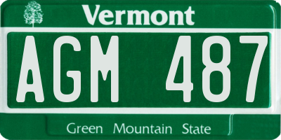 VT license plate AGM487