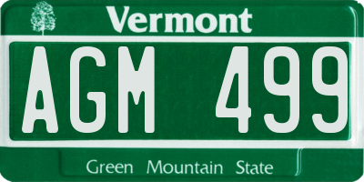 VT license plate AGM499