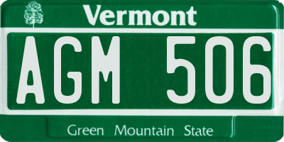 VT license plate AGM506