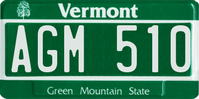 VT license plate AGM510