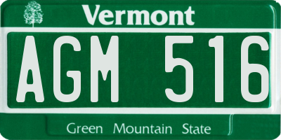 VT license plate AGM516