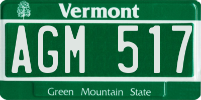 VT license plate AGM517