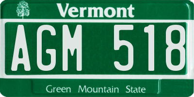VT license plate AGM518