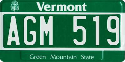 VT license plate AGM519