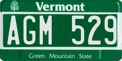VT license plate AGM529