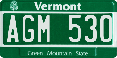 VT license plate AGM530