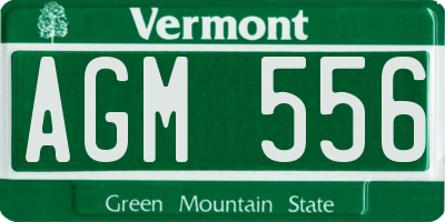 VT license plate AGM556