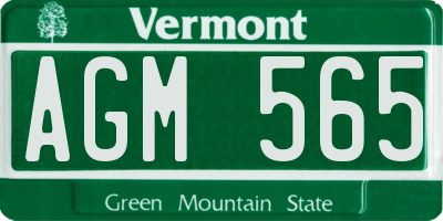 VT license plate AGM565