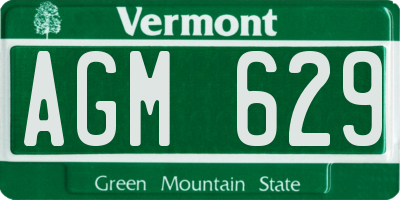 VT license plate AGM629