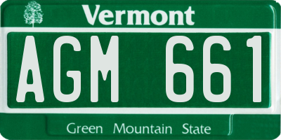 VT license plate AGM661